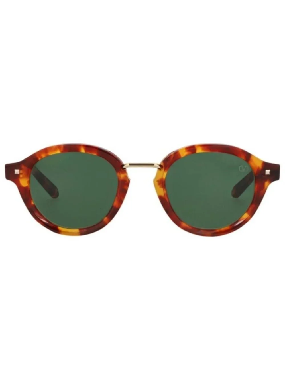 New Valentino Unisex Round/Oval Tortoise-Tortoise-Green Fashion Designer Sunglas